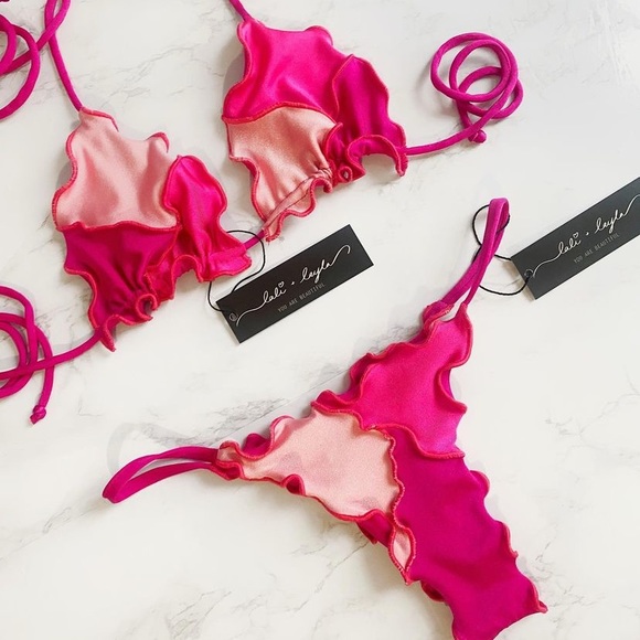 Pink patchwork bikini - Picture 2 of 2